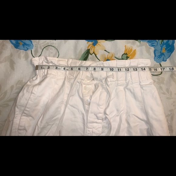 Free People Womens White Margate Pleated Trousers Pants M - Picture 8 of 9